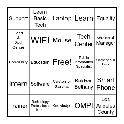 Delete The Divide Bingo Card