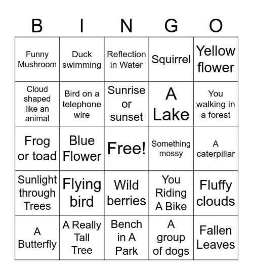 Summertime Metrix Photo Bingo! Bingo Card