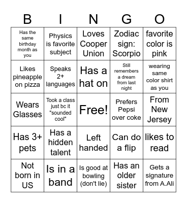 Bingooooooo Bingo Card