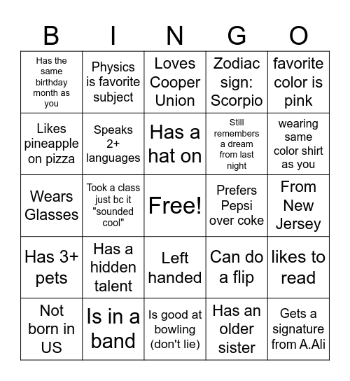 Bingooooooo Bingo Card