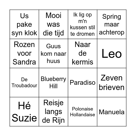 De Kempenaar ronde 2 Bingo Card