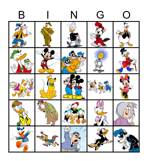 Donald Duck Bingo 5x5 Bingo Card