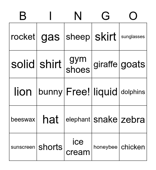Summer program bingo Card