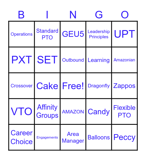 GEU5 Bingo Card