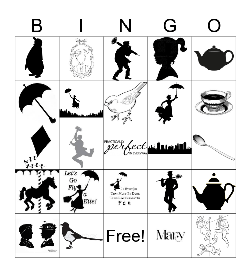 Mary Poppins Bingo Card