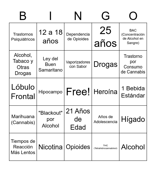 BINGO ATOD Bingo Card