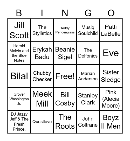 Bailey Reunion Bingo (Philly Based) Bingo Card
