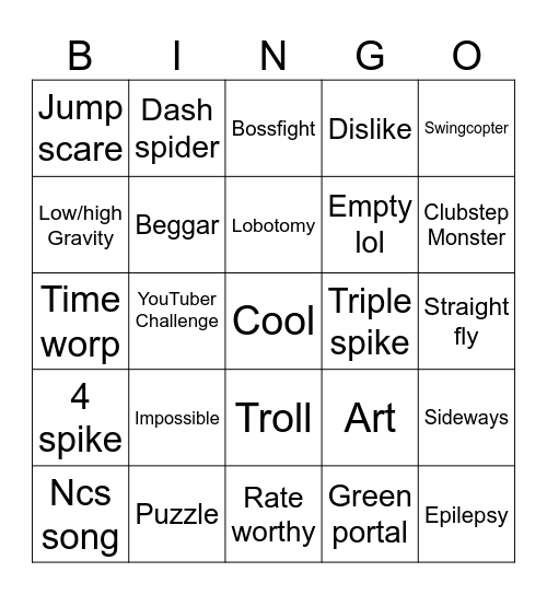 Recently Bingo Card