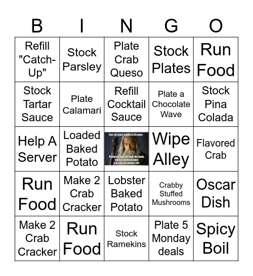 Tony Bingo Card