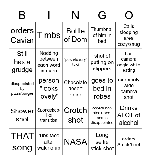 Trek Trendy Bingo Card