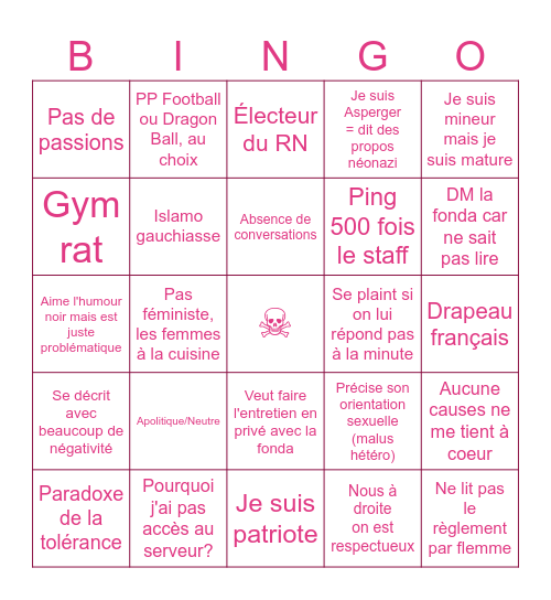 Bingo entretien de Kaisarion Bingo Card