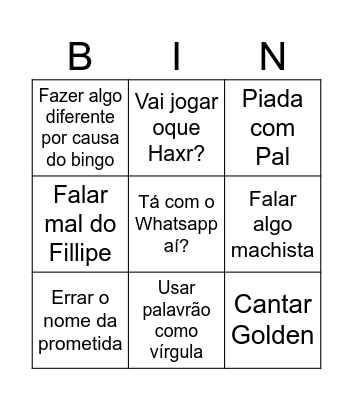Bingo da Somer Bingo Card