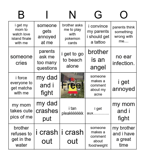 orlando bingo.... Bingo Card