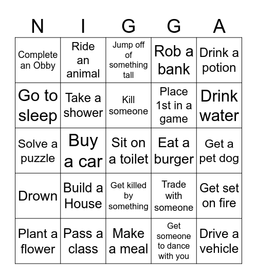 ramen noodle Bingo Card