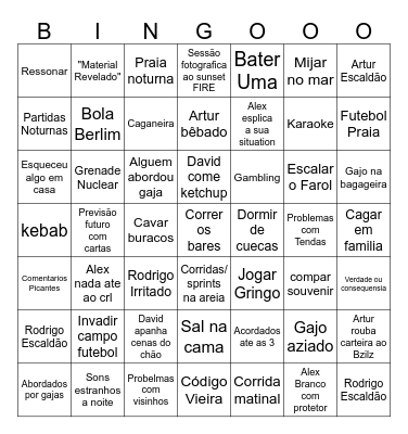 Camping sesimbra 25 Bingo Card