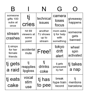 httptj's birthday bingo Card