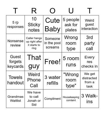 Work Bingo Card