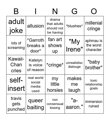 my street bingo Card