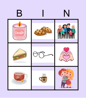 Grandparent's Day Bingo Card