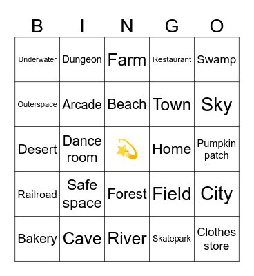 Backgrounds Bingo Card