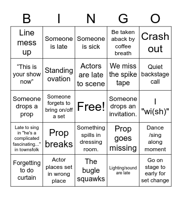 Tech week bingo board Bingo Card