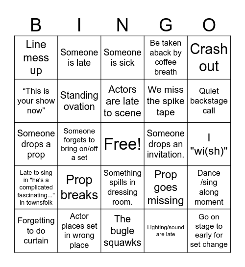 Tech week bingo board Bingo Card
