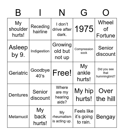 Happy 50th Birthday Trey Bingo Card