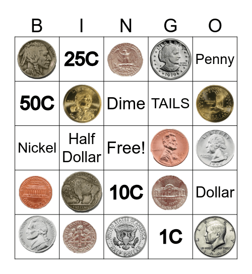 Coin Bingo Card
