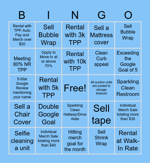 Northeast 2 Bingo Card