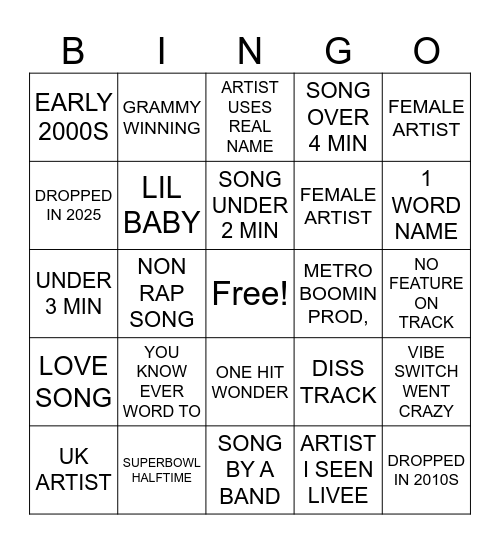 Dario Bingo Card