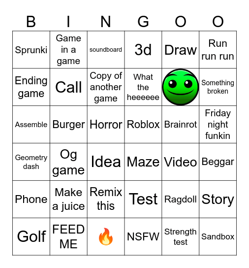 castle Bingo Card