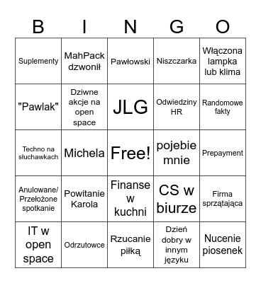 Bingo 09.07 Bingo Card