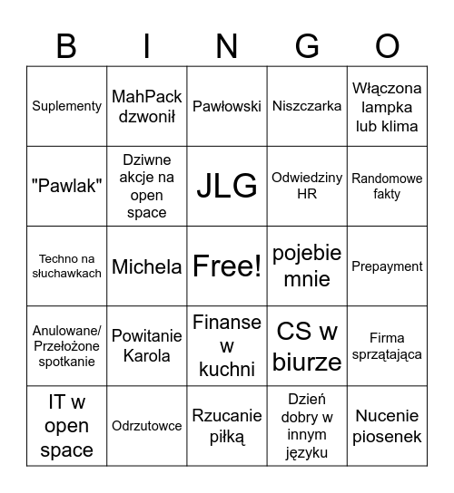 Bingo 09.07 Bingo Card