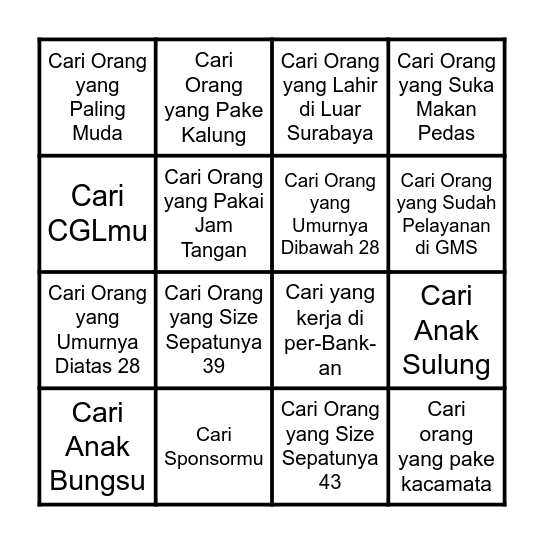 BINGO-BINGO an Bingo Card