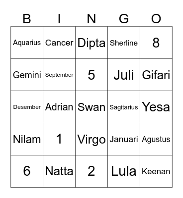 Icad Bingo Card