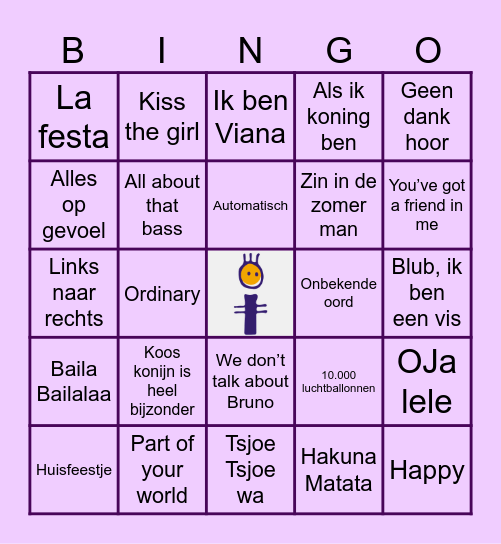 Muziek BINGO Card