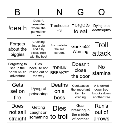 Ruby's Valheim bingo Card
