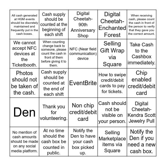 Bingo Card