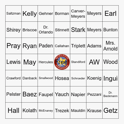 BDE Staff BINGO Card