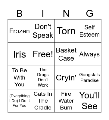 Musikbingo Card