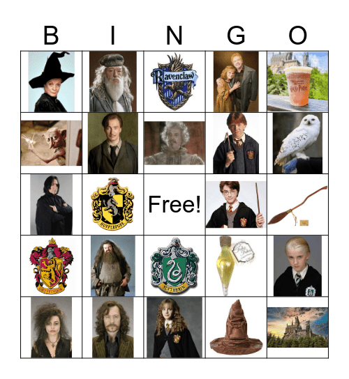 Harry Potter Bingo Card