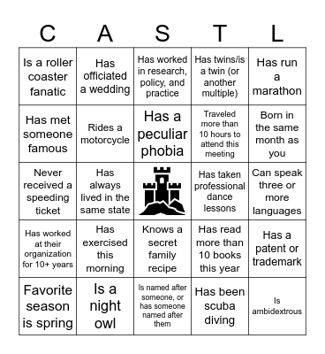 CASTL-K12 Bingo Card