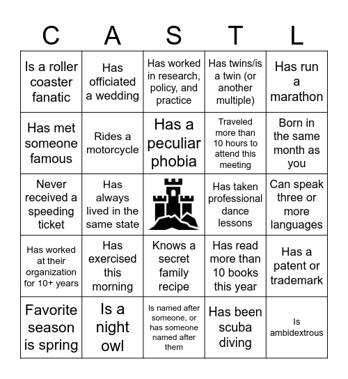 CASTL-K12 Bingo Card