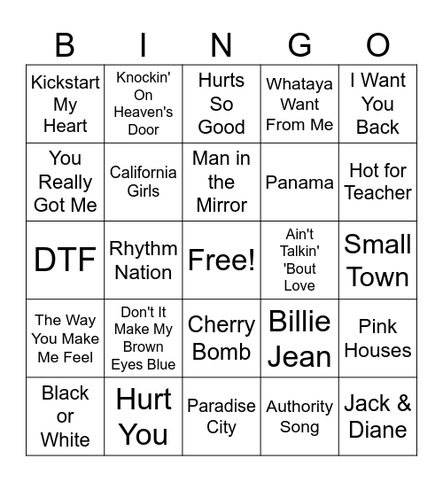 Hoosier Born Bingo Card
