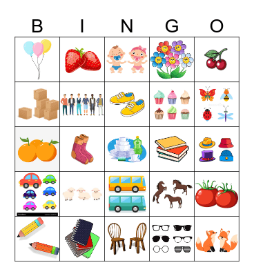 Plural Bingo Card