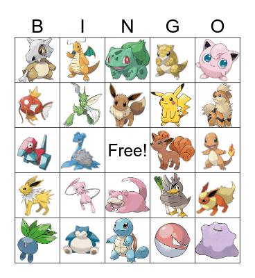 Summer Fingo Bingo Card