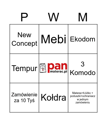 Wakacyjne Bingo! Bingo Card
