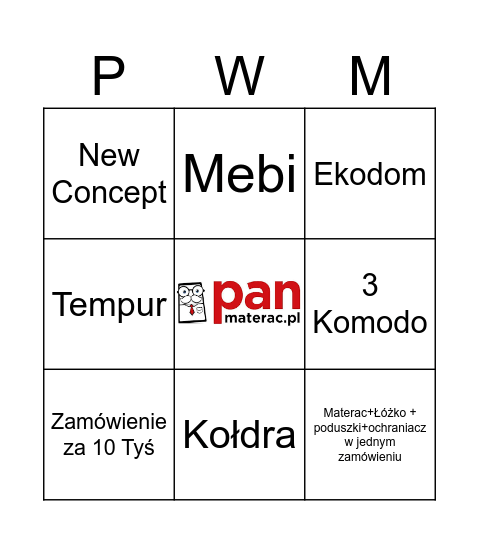 Wakacyjne Bingo! Bingo Card