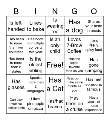 Icebreaker Bingo: Find Someone Who Bingo Card
