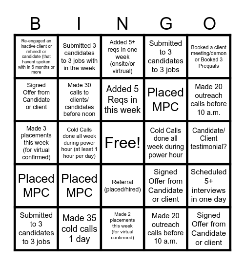 Bingo Card